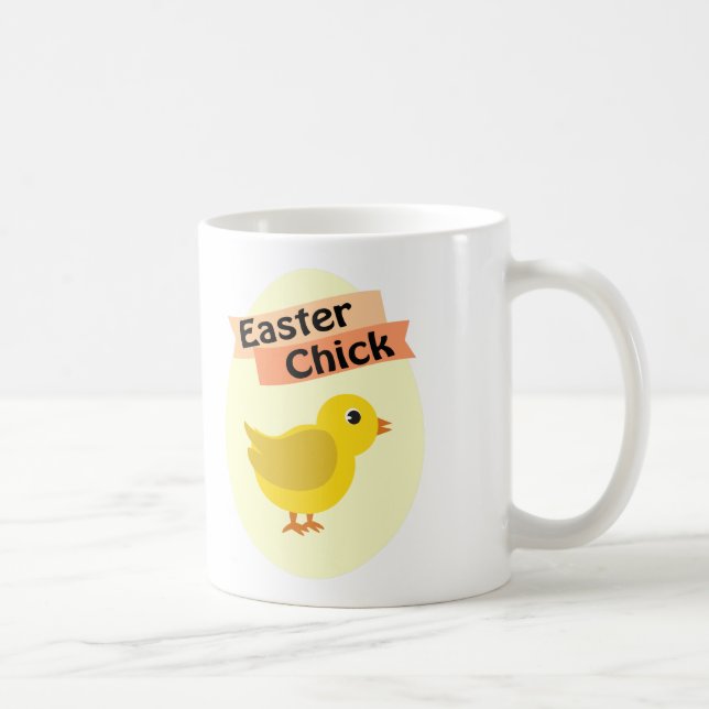Gult Påsk Chick Kaffemugg (Höger)