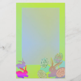 Gult Påskhare Eggs Stationery Brevpapper