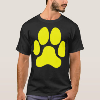 Gult Paw-utskrift för Hundälskare T Shirt