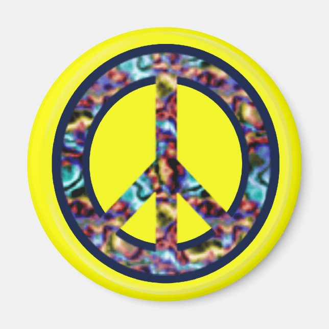 Gult Peace Magnet (Framsidan)