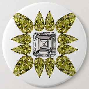 Gult Pear Diamond Knapp