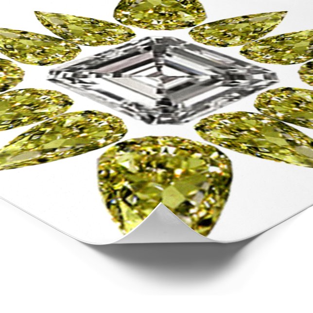 Gult Pear Diamond Poster (Hörn)