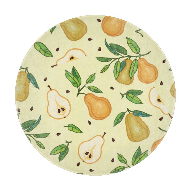 Gult Pear Fruits: Vintage Illustration. (Framsidan)