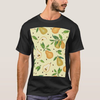 Gult Pear Fruits: Vintage Illustration. T Shirt