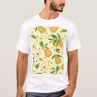 Gult Pear Fruits: Vintage Illustration. T Shirt
