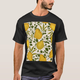 Gult Pears Löv White Background T Shirt