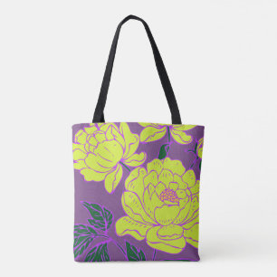 Gult Peonies Tygkasse