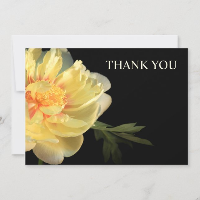 Gult Peony Tack Panel Card (Framsida)