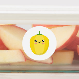 Gult peppar klistermärke