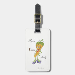 Gult Pepper Luggage Tag Bagagebricka
