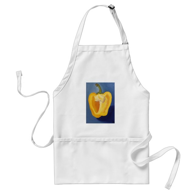 Gult Pepper Painting Apron Förkläde (Framsidan)