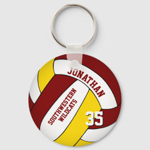 gult personlig pojkars volleyball nyckelring