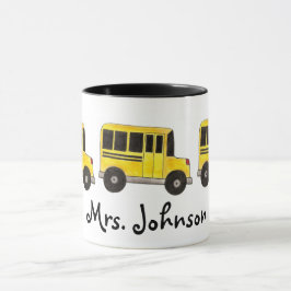 Gult Personlig Teacher School Buss Driver Gift Mugg