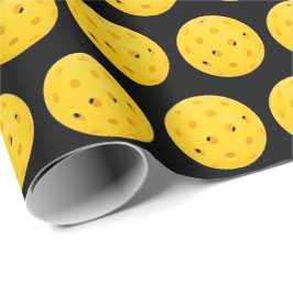 Gult Pickleball på Black Presentpapper