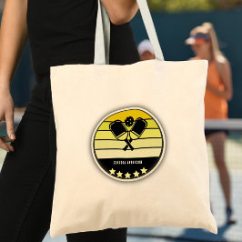 Gult Pickleball Paddle Tote Bag Tygkasse