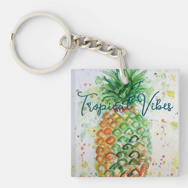 Gult Pineapple Fruit Beachy Tropical Vibes (Framsidan)
