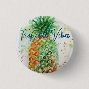 Gult Pineapple Fruit Beachy Tropical Vibes Knapp