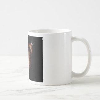 gult planet 3d illustration i universum kaffemugg