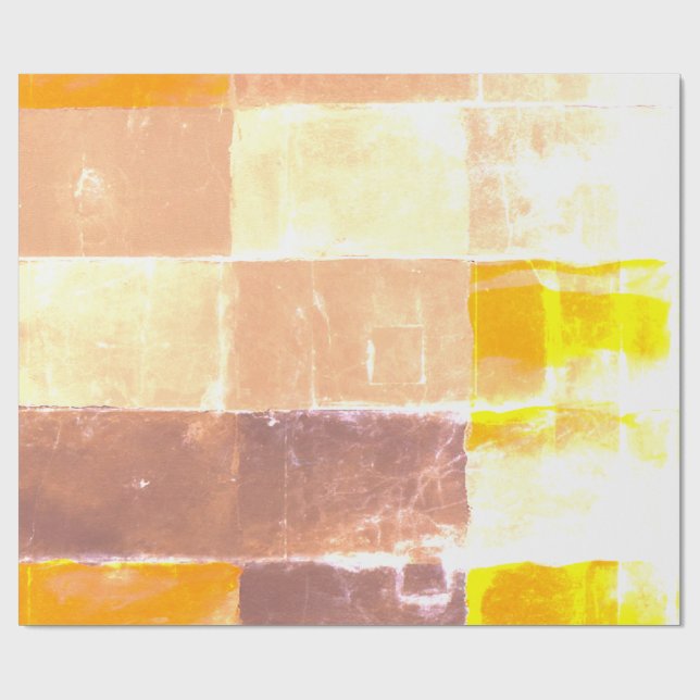 Gult Play Peach Presentpapper (Platt)