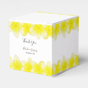 Gult Plumeria Frangipani Bröllop Presentaskar