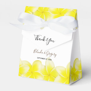 Gult Plumeria Frangipani Bröllop Presentaskar