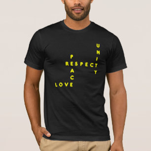 Gult plur = fredsenhetsprincipen Kärlek respektera T Shirt