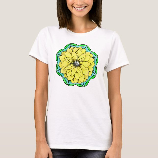 GULT POINSETTIA T-shirt (Framsida)