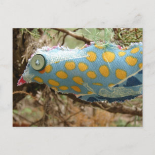 Gult Polka Dot Birdie Vykort
