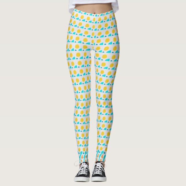 Gult Polka Dot Leggings (Framsida)
