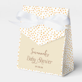 Gult Polka Dot Nalle Baby Shower Presentaskar