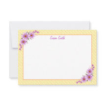 Gult Polka Dot och Blommigt Flat