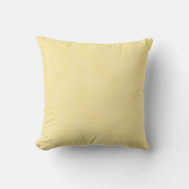 Gult Polka Dot Watercolor Pillow Kudde