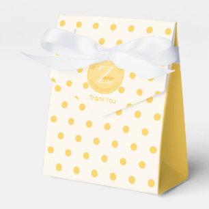 Gult Polka dots gulaktig vit favoritruta Presentaskar