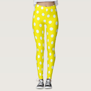 Gult Polka dots Leggings