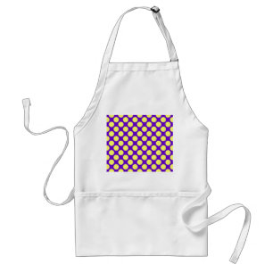 Gult Polka dots med Lila BAKGRUNDSLAGOR Förkläde