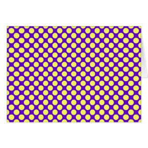Gult Polka dots med Lila bakgrundslaylor OBS Kort