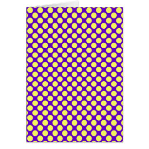 Gult Polka dots med Lila bakgrundslaylor OBS Kort