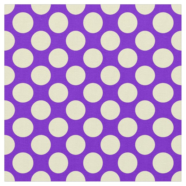 Gult Polka dots med Lila bakgrundslaylor Tyg (Närbild)
