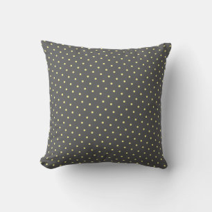 Gult Polka dots Mörk Grått Grått Anpassningsbar Cu Kudde