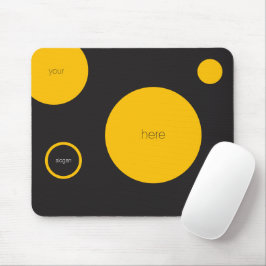 Gult Polka dots Mousepad Musmatta