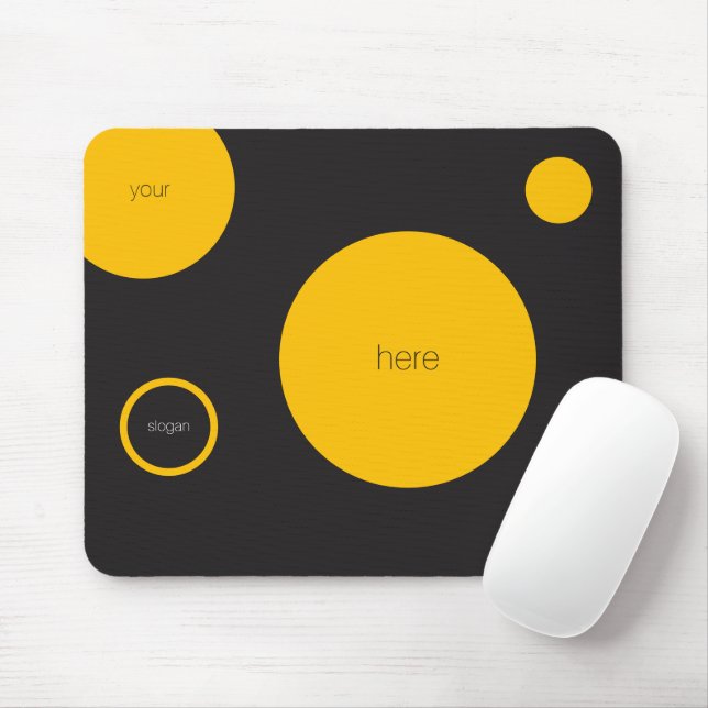 Gult Polka dots Mousepad Musmatta (Med mus)
