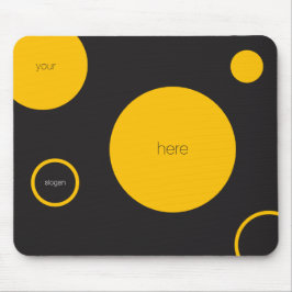 Gult Polka dots Mousepad Musmatta