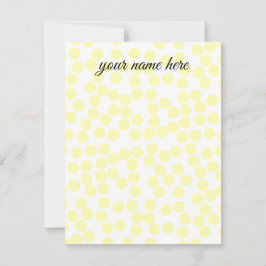 Gult Polka dots Notecards Anteckningskort