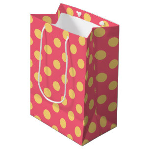 Gult polka dots på korall