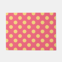 Gult polka dots på korall