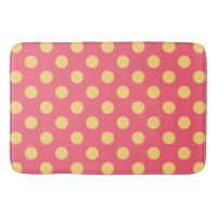 Gult polka dots på korall