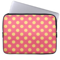 Gult polka dots på korall