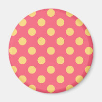 Gult polka dots på korall