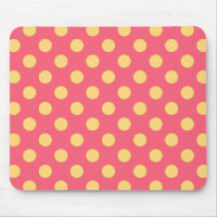 Gult polka dots på korall