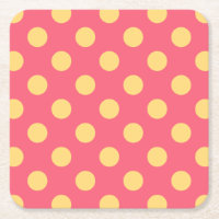 Gult polka dots på korall